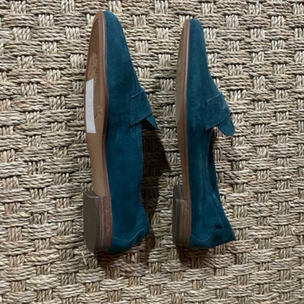 NWOT Vince Camuto Elroy loafer in teal suede - Picture 7 of 10